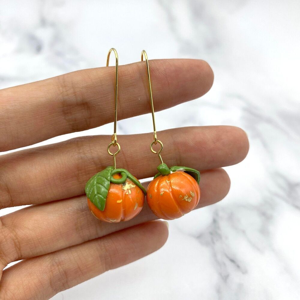 Autumn Pumpkin Dangle Earrings